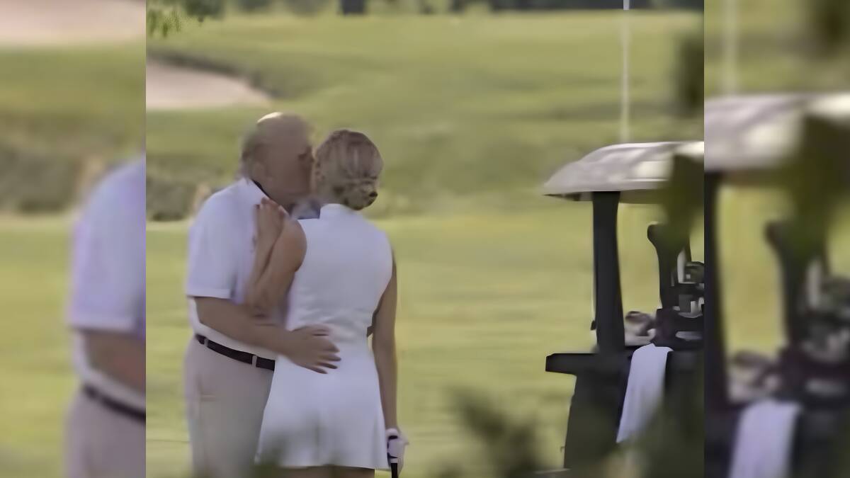 Rumoured Trump-Natalie Harp Golf Course Kiss Photo Floods Social Media Feeds Spurring Intense Public Debate