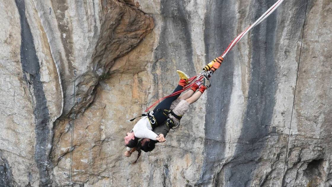 Couple plunge 330ft to their deaths in each other's arms after bungee jump blunder