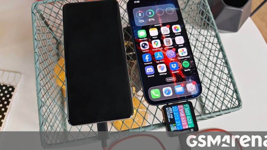 Test: using the Realme P4 Power as a power bank for your iPhone