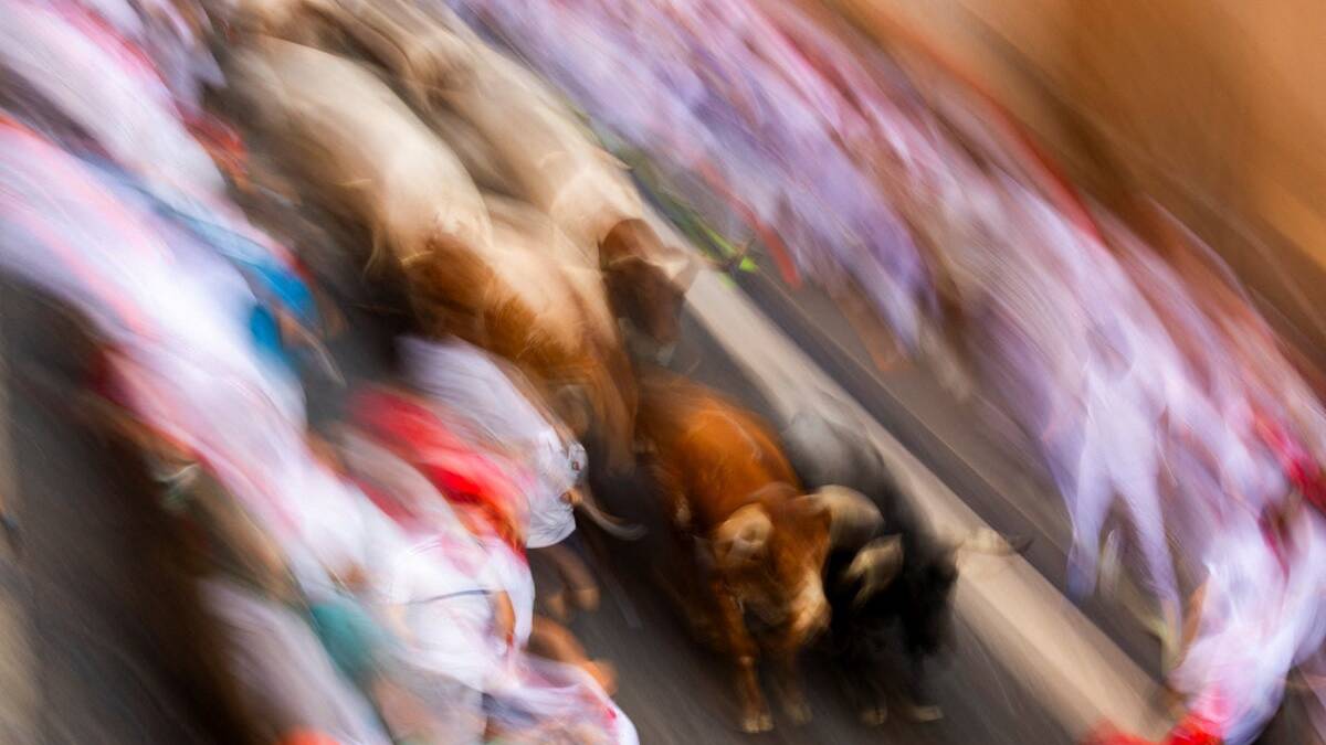 Runner pierced in the face as hundreds pack Spain&rsquo;s historic bull run festival