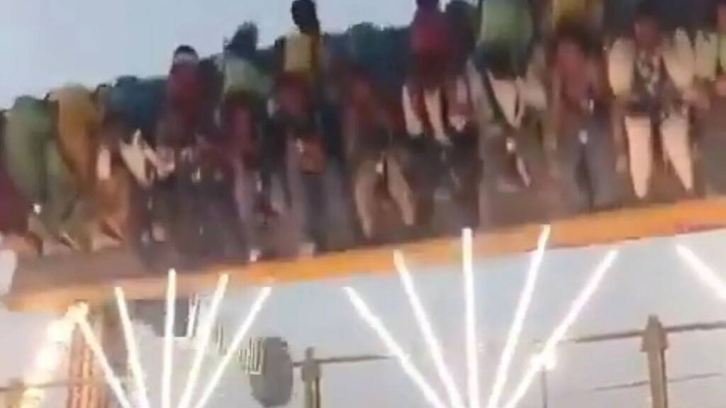 Horror moment fairground carousel suddenly COLLAPSES during ride killing one and injuring at least 13