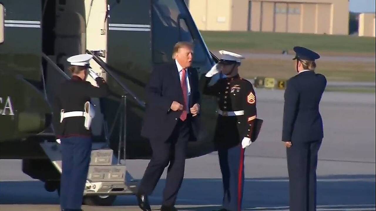 Trump Health Speculation Grows Online After Tarmac Video Shows Natalie Harp Following Him To Jet